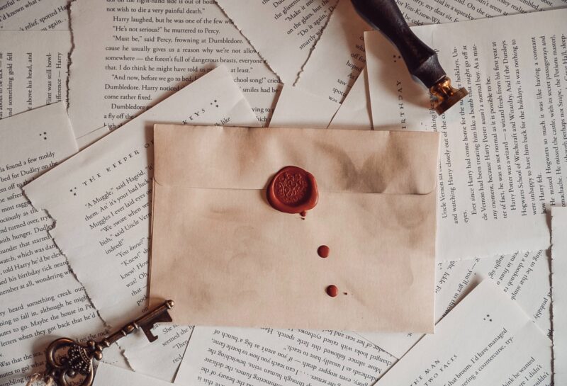 Cartas antiguas con sello de lacre