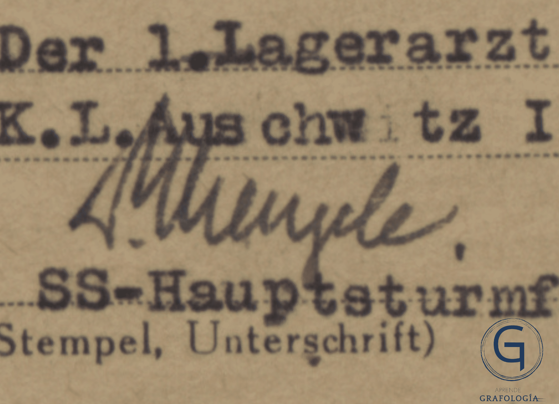 Análisis grafológico de Josef Mengele